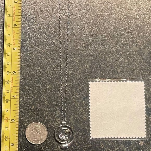 Mountain Moon Sterling Silver Ring Holder Necklace - Gender Neutral, NWOT - Picture 6 of 11